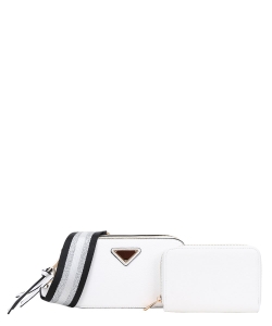 Fashion Mini Crossbody Bag With Wallet Set SJ1-8965A WHITE